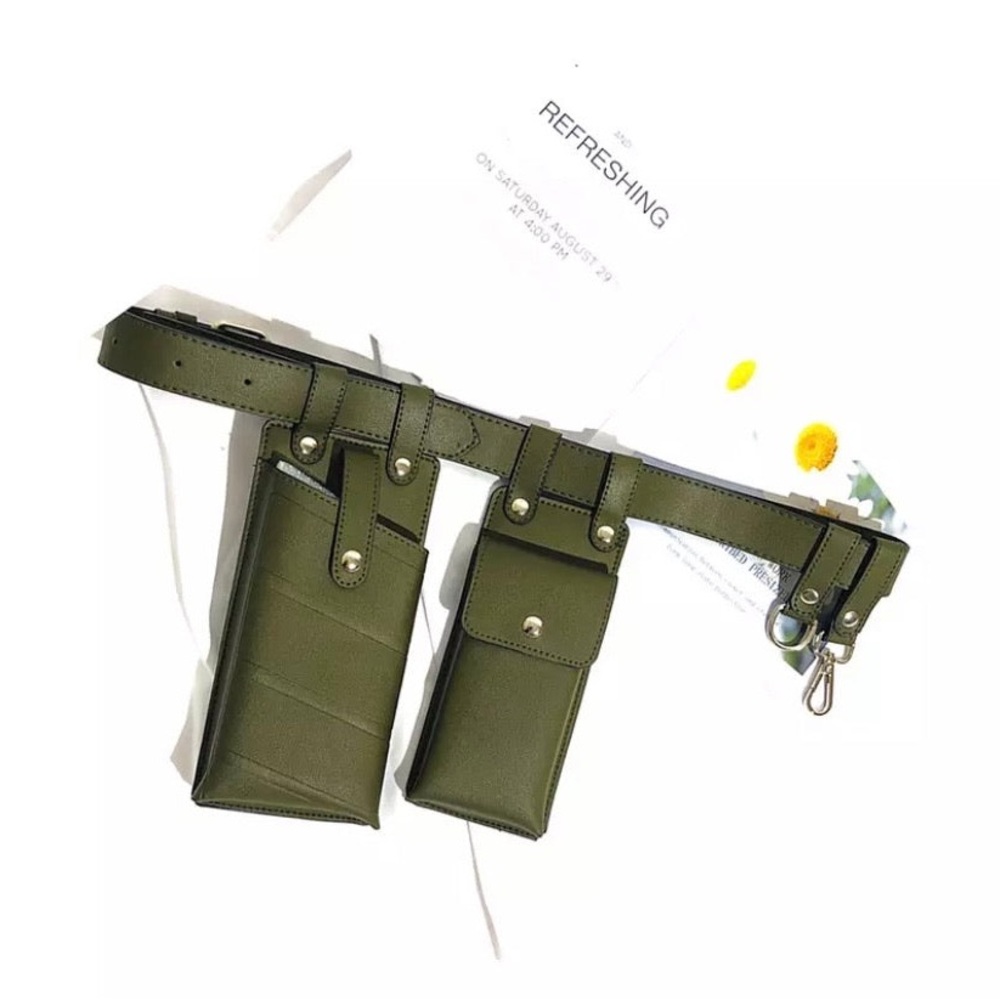 Green 2pc waist bag